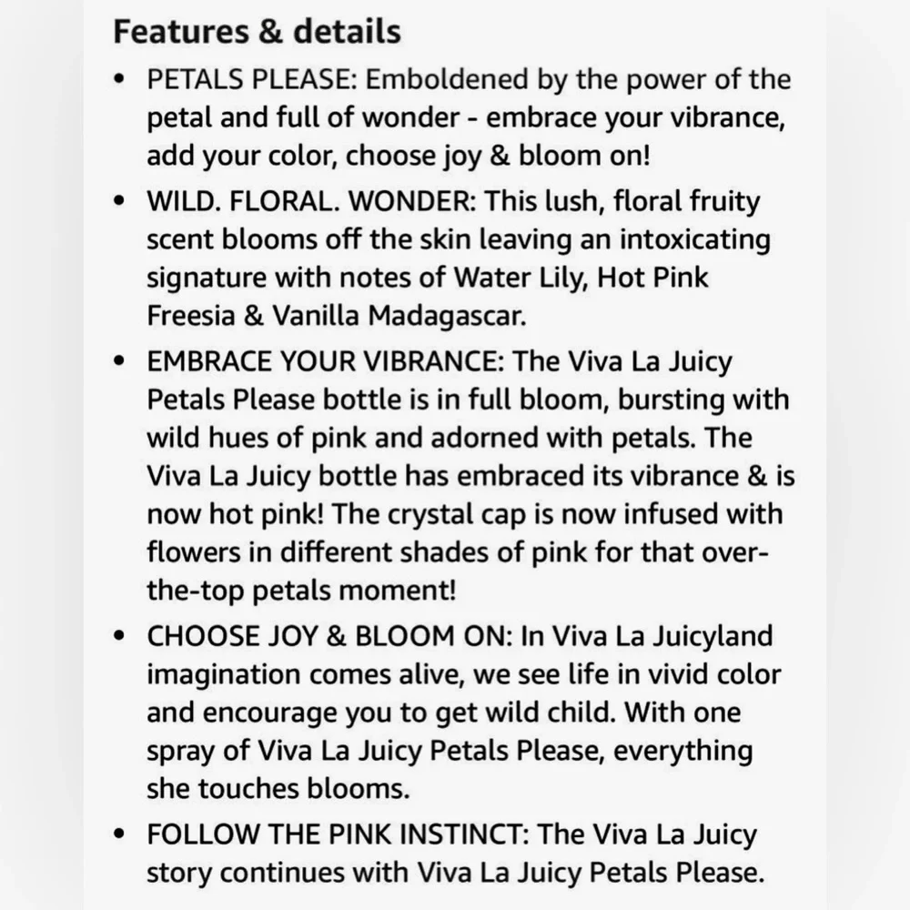 Juicy Couture Viva La Juicy Petals Please 3.4oz Large bottle sealed in plastic